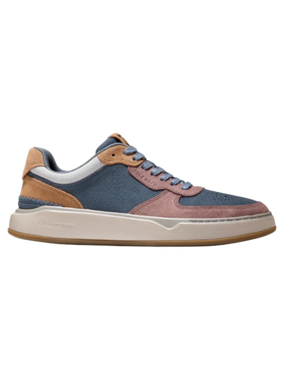 Cole Haan Men’s GrandPrø Crossover Suede Sneakers – Turbulence/Toasted Coconut